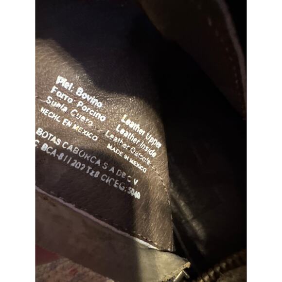 Liberty Black Distressed Pain Spltter Metallic Leather Boots 10.5 - Picture 9 of 13